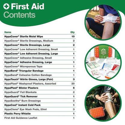 Safety First Aid Group Hiking and Camping First Aid Kit Orange KR202