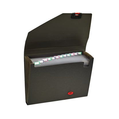Snopake Reborn Organiser 13-Part A4 Polypropylene Black 11219