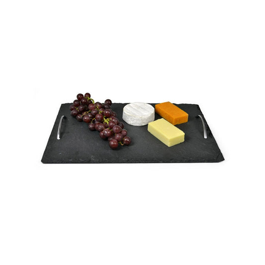 Fixtures Slate Tray Chrome Handles 40 x 28cm