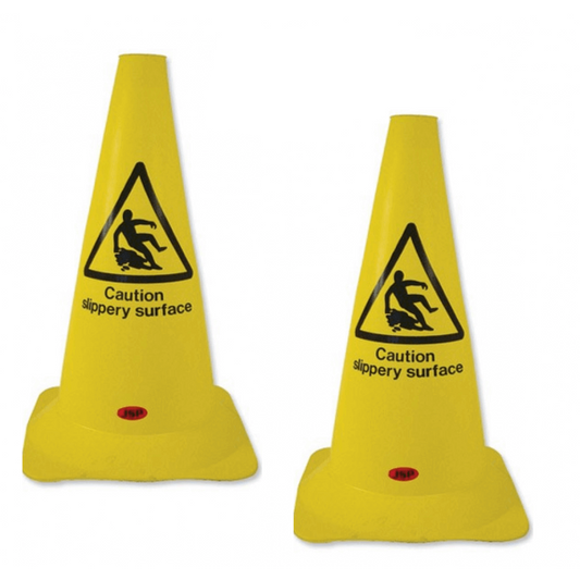 Safety Cone PVC Caution Slippery Surface H500mm