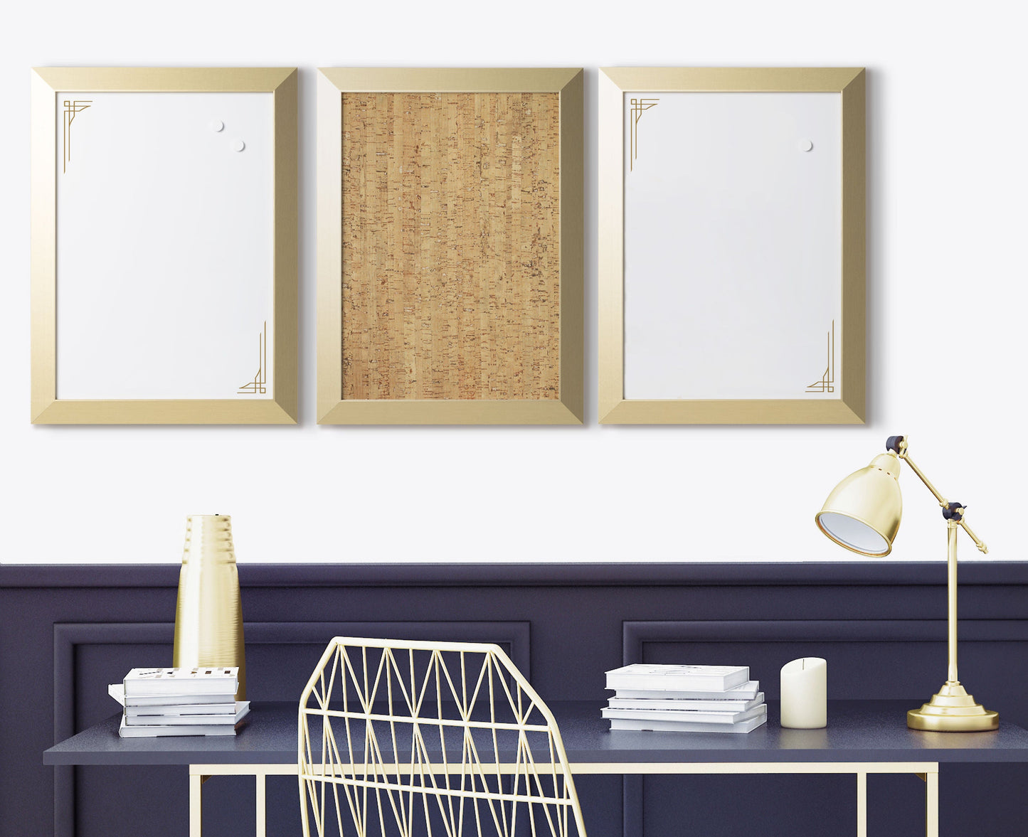 Bi Office Positive Flow Metallic Gold Message Boards SOR-031