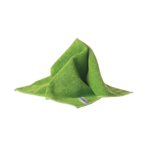Spontex Specialist Microfibre Cloths Green (Pack of 10) 19700240