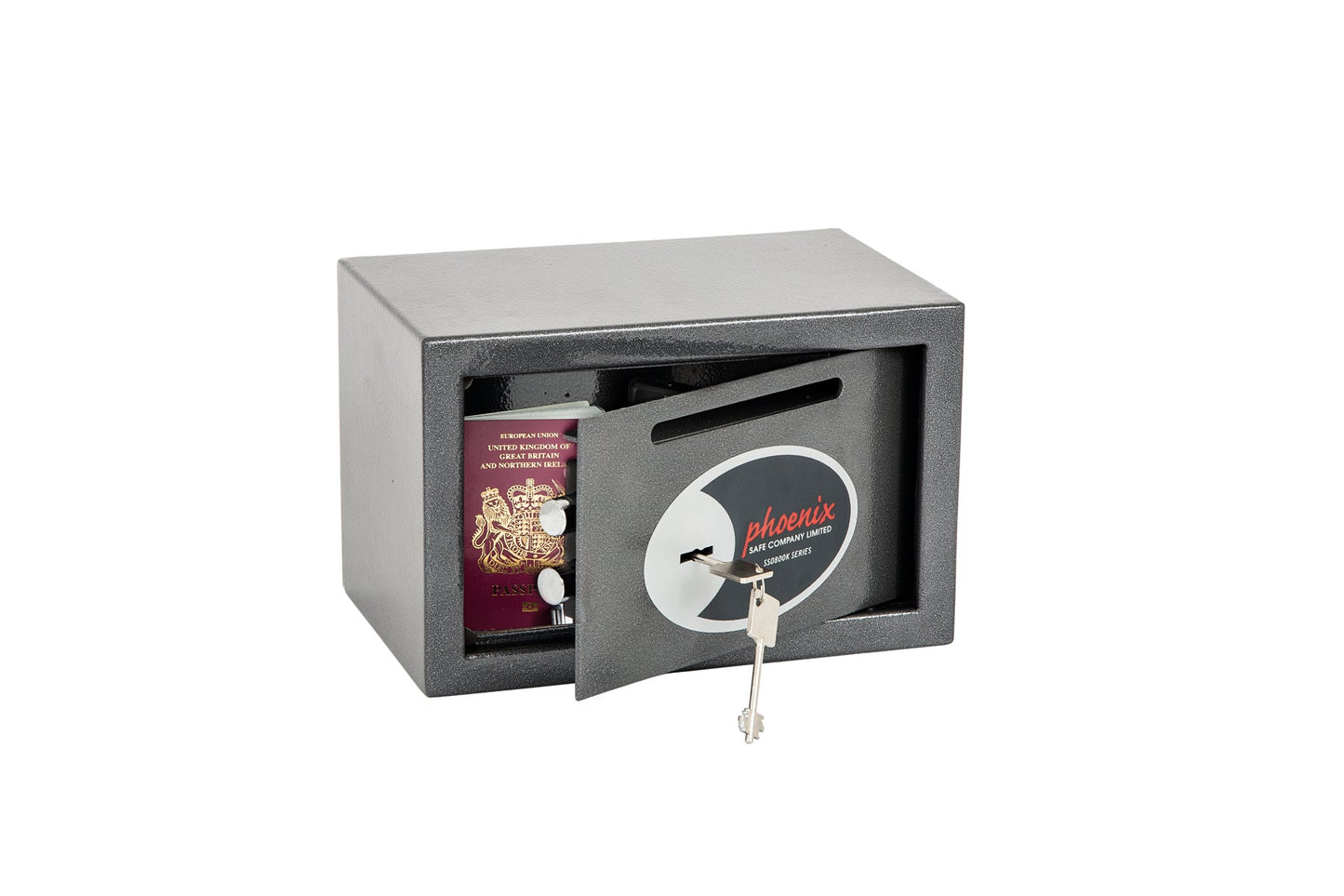 Phoenix Vela Deposit Home and Office Size 1 Safe Key Lock Graphite Grey SS0801KD