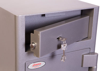 Phoenix Cash Deposit Size 1 Security Safe Key Lock Graphite Grey SS0996KD