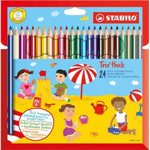 Stabilo Trio Thick Colouring Pencils Pack 24's