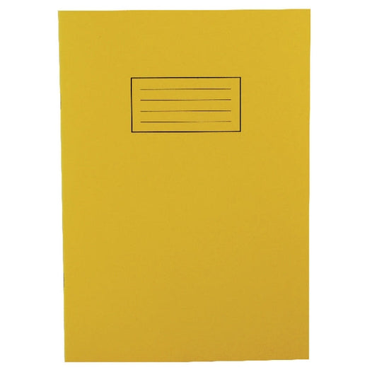 Silvine A4 Exercise Book Ruled and Margin 80 Pages Yellow (Pack 10)