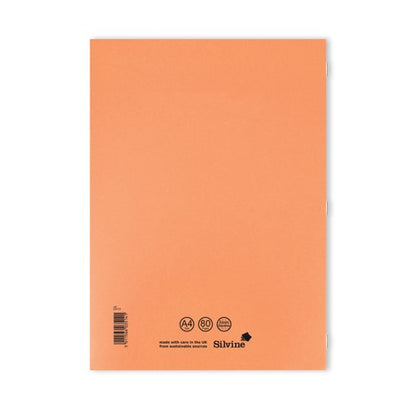 Silvine Exercise Book 5mm Squares A4 Orange (Pack of 10) EX113