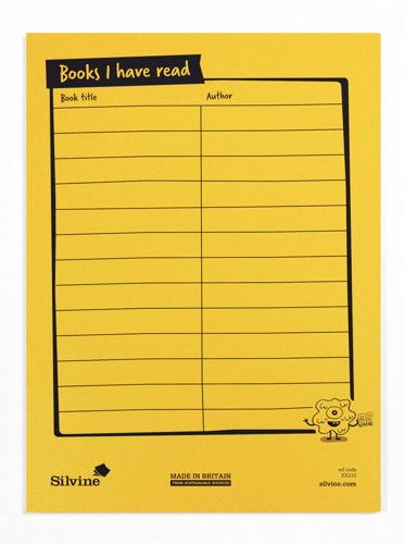Silvine Childrens Reading Record A5 Yellow (Pack of 25) EX210