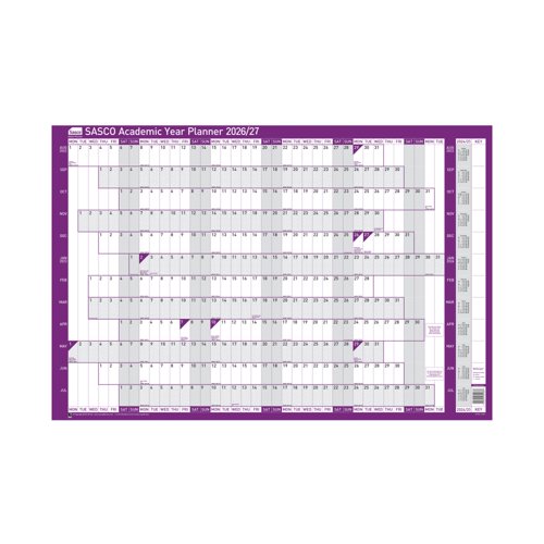 Sasco Academic Year Planner Mounted 2026/27 2410273