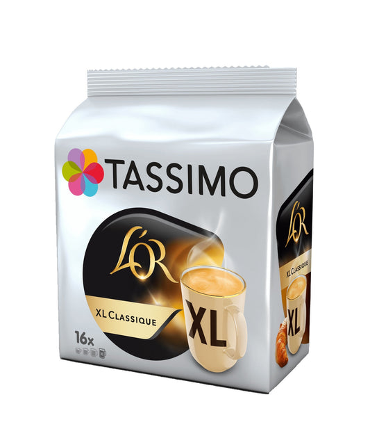 Tassimo L'OR XL Classique Coffee Pods (Pack of 1, Total 16 pods, 16 servings)