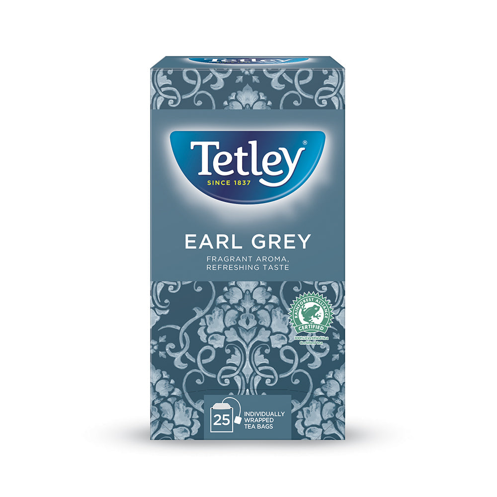 Tetley Earl Grey Teabags,  Individually Wrapped & Enveloped 25's - UK BUSINESS SUPPLIES