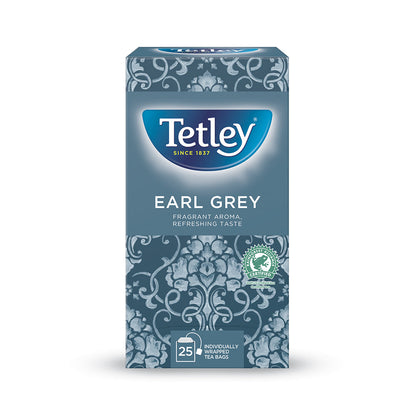 Tetley Earl Grey Teabags,  Individually Wrapped & Enveloped 25's - UK BUSINESS SUPPLIES