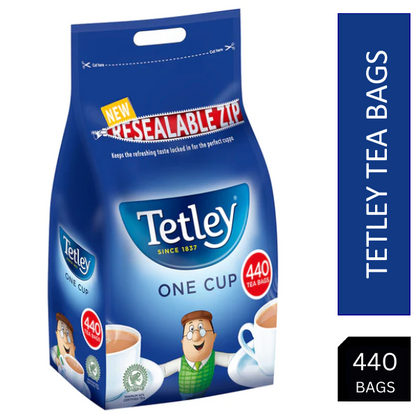 Tetley Original 440's One Cup Tea Bags (6 Pack Bundle)