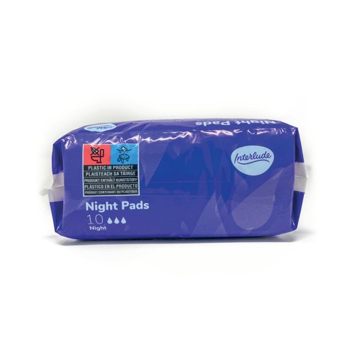 Ultra Night Sanitary Pads with Wings x10 Pads (Pack of 12)
