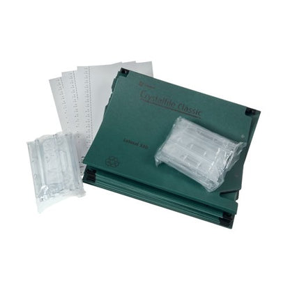 Rexel Crystalfile Classic 15mm Lateral File Green (Pack of 50) 70670