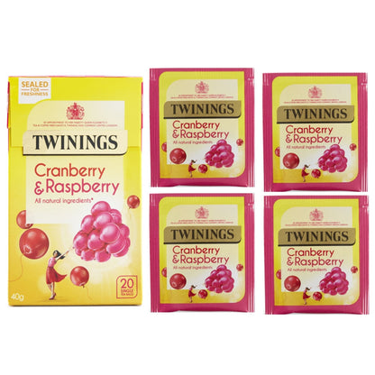Twinings Cranberry & Raspberry {Individually Wrapped} Tea 20's