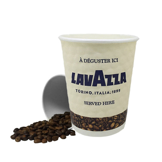 8oz Lavazza Double Walled Embossed Paper Cups 500's