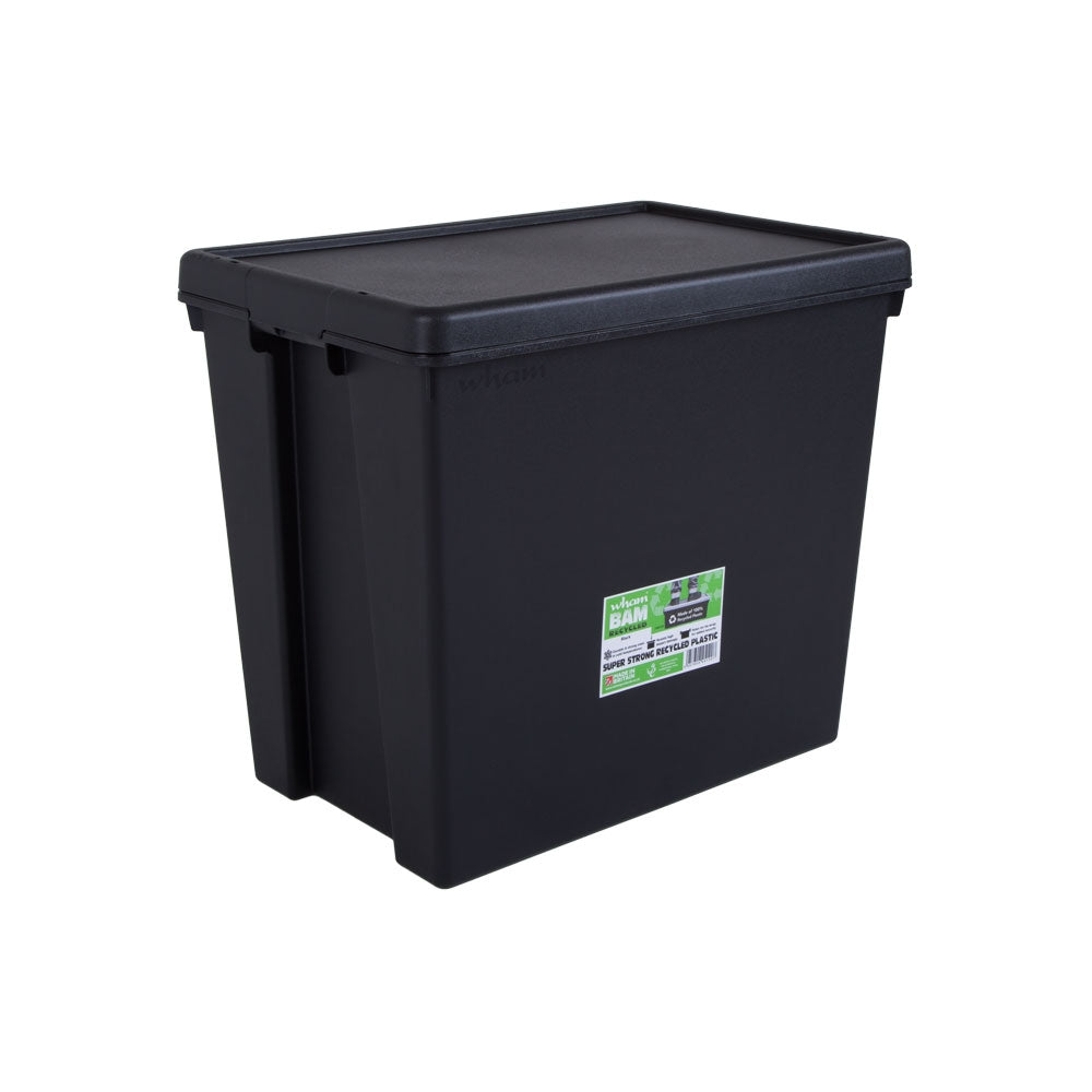 Wham Bam Black Recycled Storage Box 92 Litre