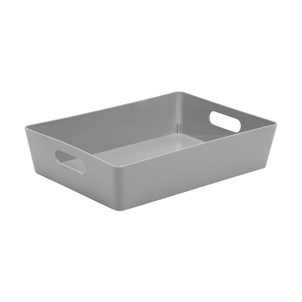 Wham Grey Rectangular Studio Basket 5.01 6L - UK BUSINESS SUPPLIES
