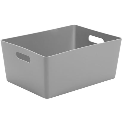Wham Grey Rectangular Studio Basket 5.02 11.5 Litre - UK BUSINESS SUPPLIES