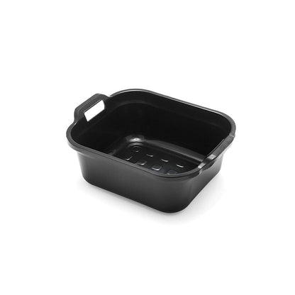 Addis Large Rectangular 10 Litre Washing Up Bowl with Handles, Black, 39 x 32 x 14 cm