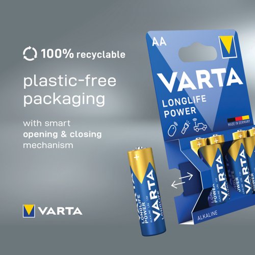 Varta Longlife Power AA Alkaline Battery 1.5V (Pack of 12) 4906121782