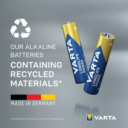 Varta Loglife Power AAA Alkaline Battery 1.5V (Pack of 24) 4903121134