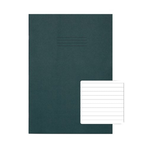 Rhino Exercise Book A4+ 8mm Ruled Dark Green (Pack of 50) VC08724