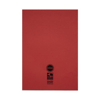 Rhino Exercise Book A4+ Plain 80 Pages Red (Pack of 50) VC50452