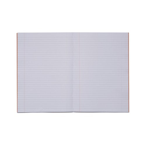 Rhino Exercise Book 80 Page A4 8mm Ruled Orange Contract (Pack of 50) VEXV668-1465-2