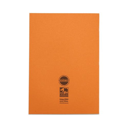 Rhino Exercise Book 80 Page A4 8mm Ruled Orange Contract (Pack of 50) VEXV668-1465-2