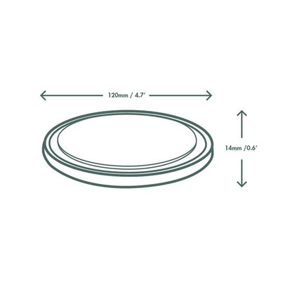 Vegware Deli Container Lid Round 8-32oz Clear (Pack of 500) VDC-120H