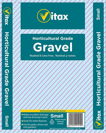 Vitax Horticultural Pea Gravel Lime Free Potting Stones Rockery Gravel Small 4kg