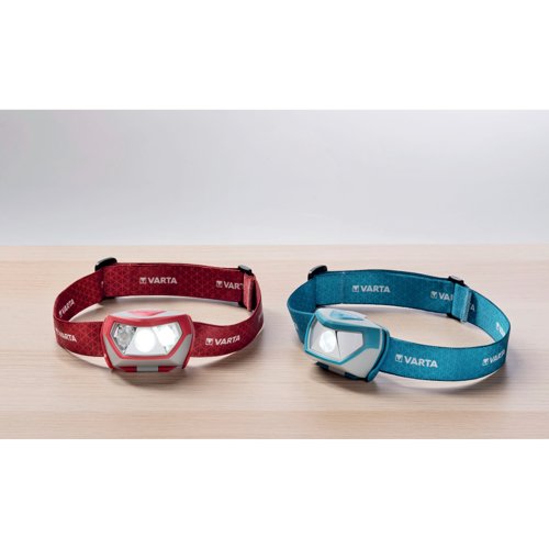 Varta Outdoor Sports H20 Pro Head Torch 3xAAA 52 Hours Run Time Red/Grey 17650101421