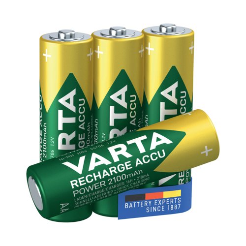 Varta Nimh Rechargeable AA Batteries 2100 mAh (Pack of 4) 56706101404