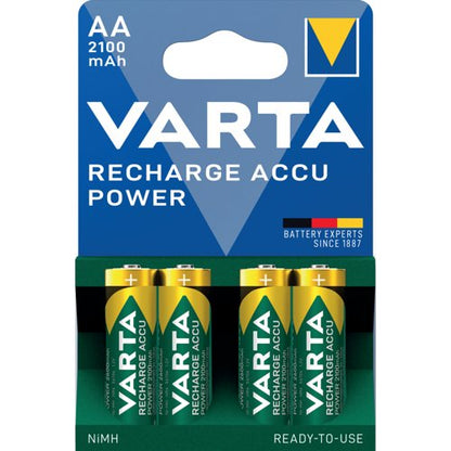 Varta Nimh Rechargeable AA Batteries 2100 mAh (Pack of 4) 56706101404