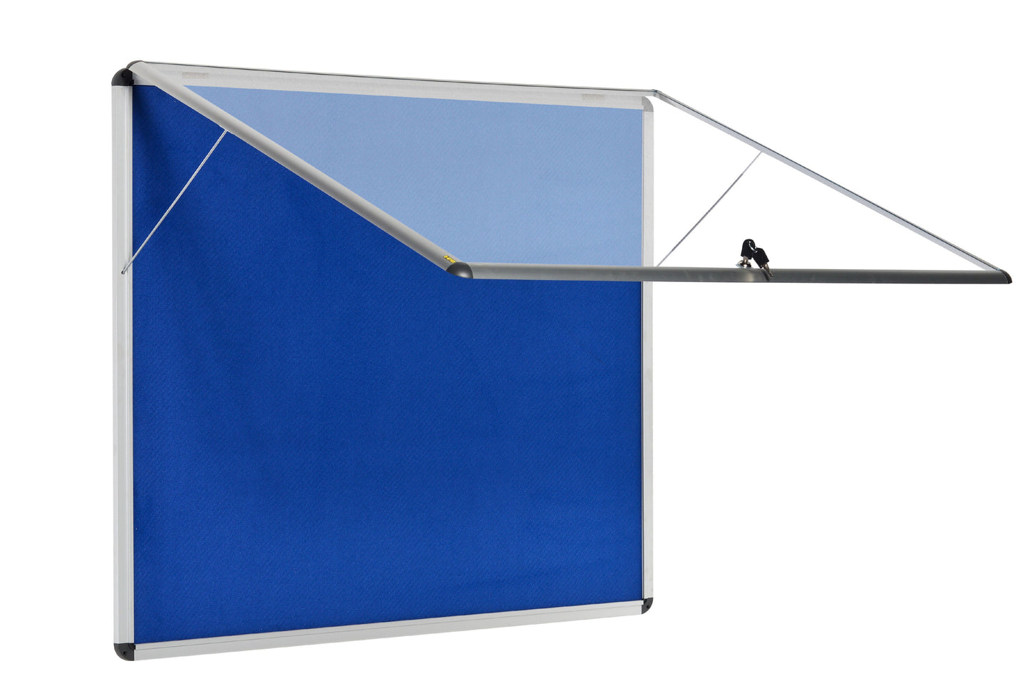 Bi-Office Enclore Blue Felt Lockable Noticeboard Display Case 6 x A4 700x653mm - VT340107150