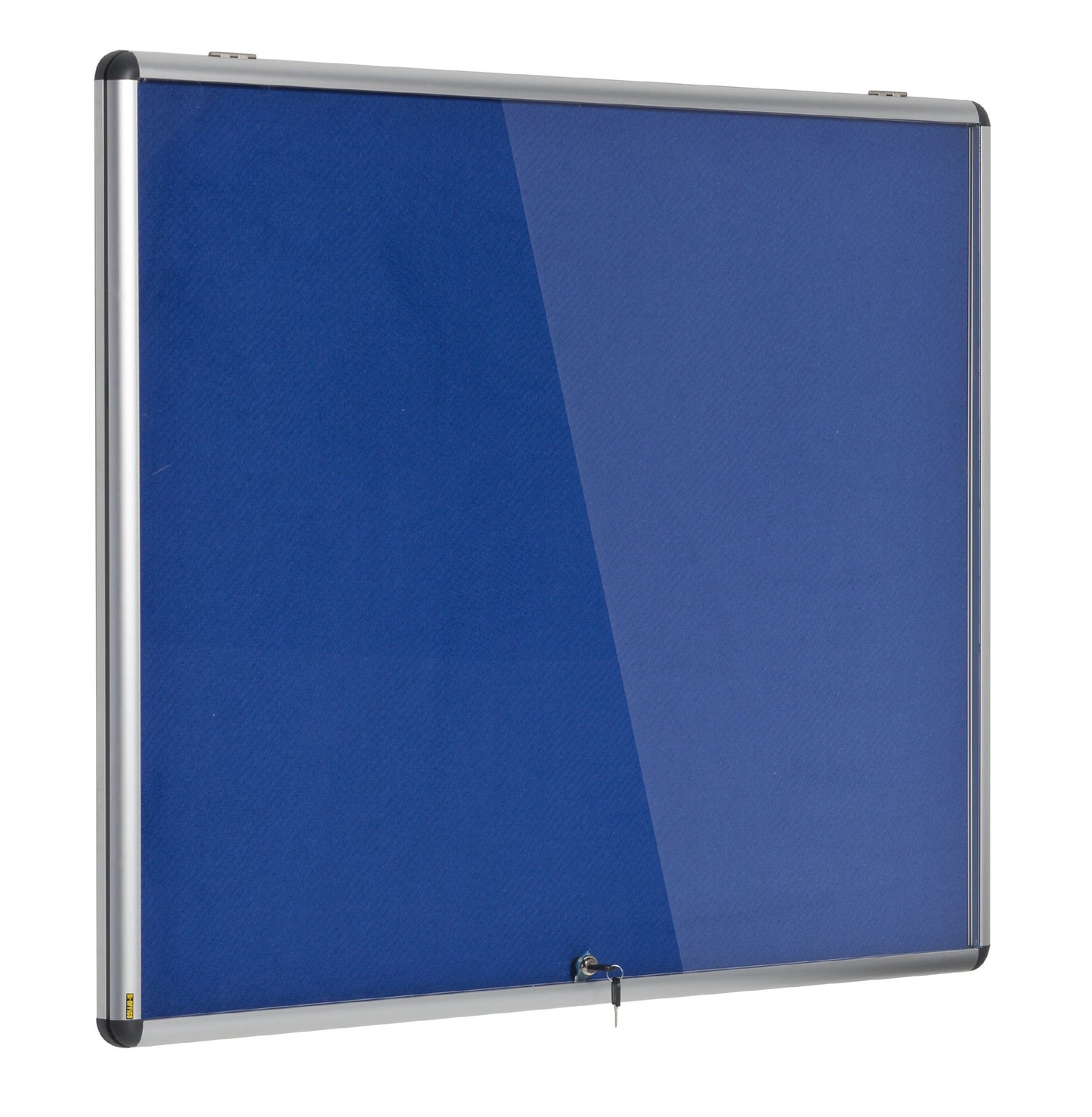 Bi-Office Enclore Blue Felt Lockable Noticeboard Display Case 6 x A4 700x653mm - VT340107150