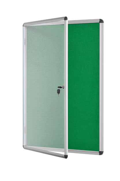 Bi-Office Enclore Green Felt Lockable Noticeboard Display Case 9 x A4 720x981mm - VT630102150