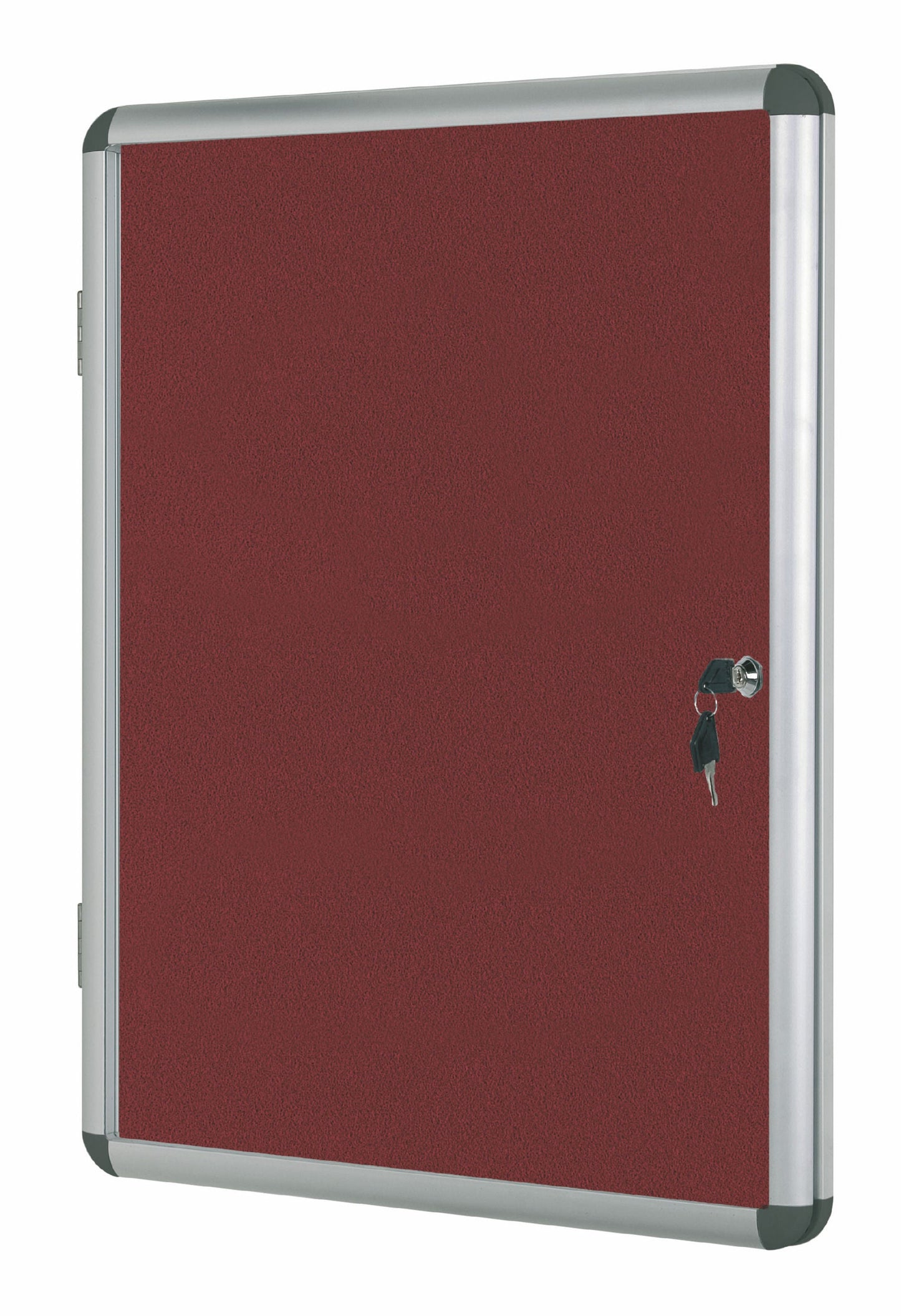 Bi-Office Enclore Burgundy Felt Lockable Noticeboard Display Case 9 x A4 720x981mm - VT630106150