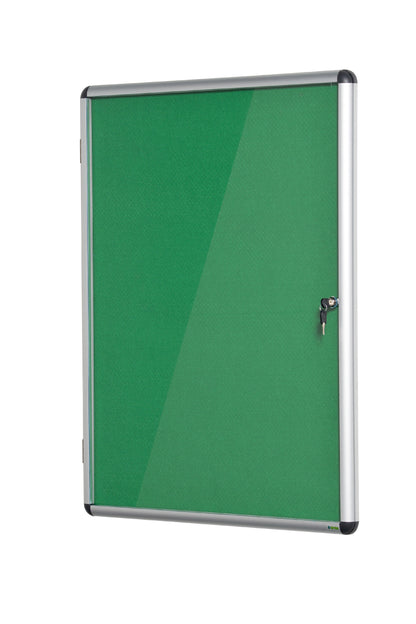 Bi-Office Enclore Green Felt Lockable Noticeboard Display Case 20 x A4 1160x1288mm - VT740102150