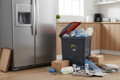 Wham Recycle It Red Bin & Lid 50 Litre