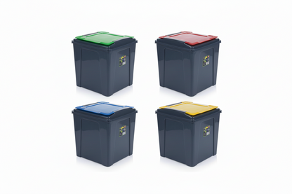 Wham Recycle It Red Bin & Lid 50 Litre