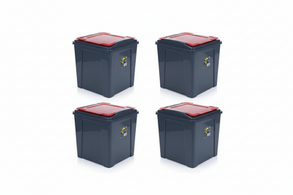 Wham Recycle It Red Bin & Lid 50 Litre