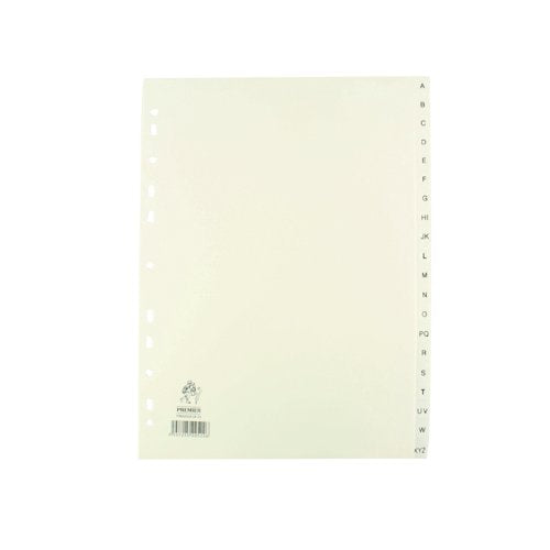 A4 White A-Z Polypropylene Index WX01351