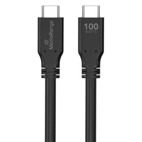 Mediarange USB Type-C Charge and Sync Cable with E-Mark Chip USB 3.2 Gen 1X2 3m Black MRCS218