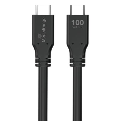 Mediarange USB Type-C Charge and Sync Cable with E-Mark Chip USB 3.2 Gen 1X2 3m Black MRCS218