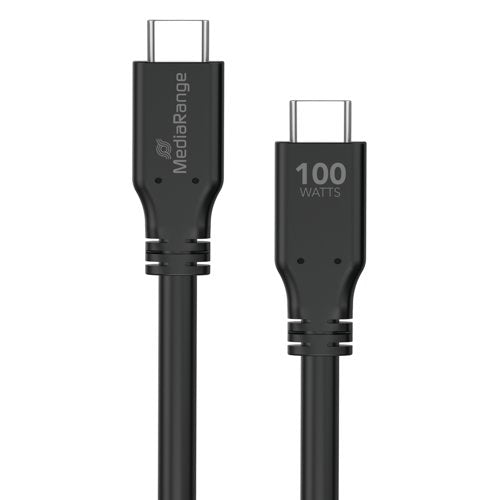 Mediarange USB Type-C Charge and Sync Cable with E-Mark Chip USB 3.2 Gen 1X2 3m Black MRCS218