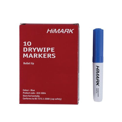 Blue Whiteboard Marker Pens Bullet Tip (Pack of 10) WB15 804001