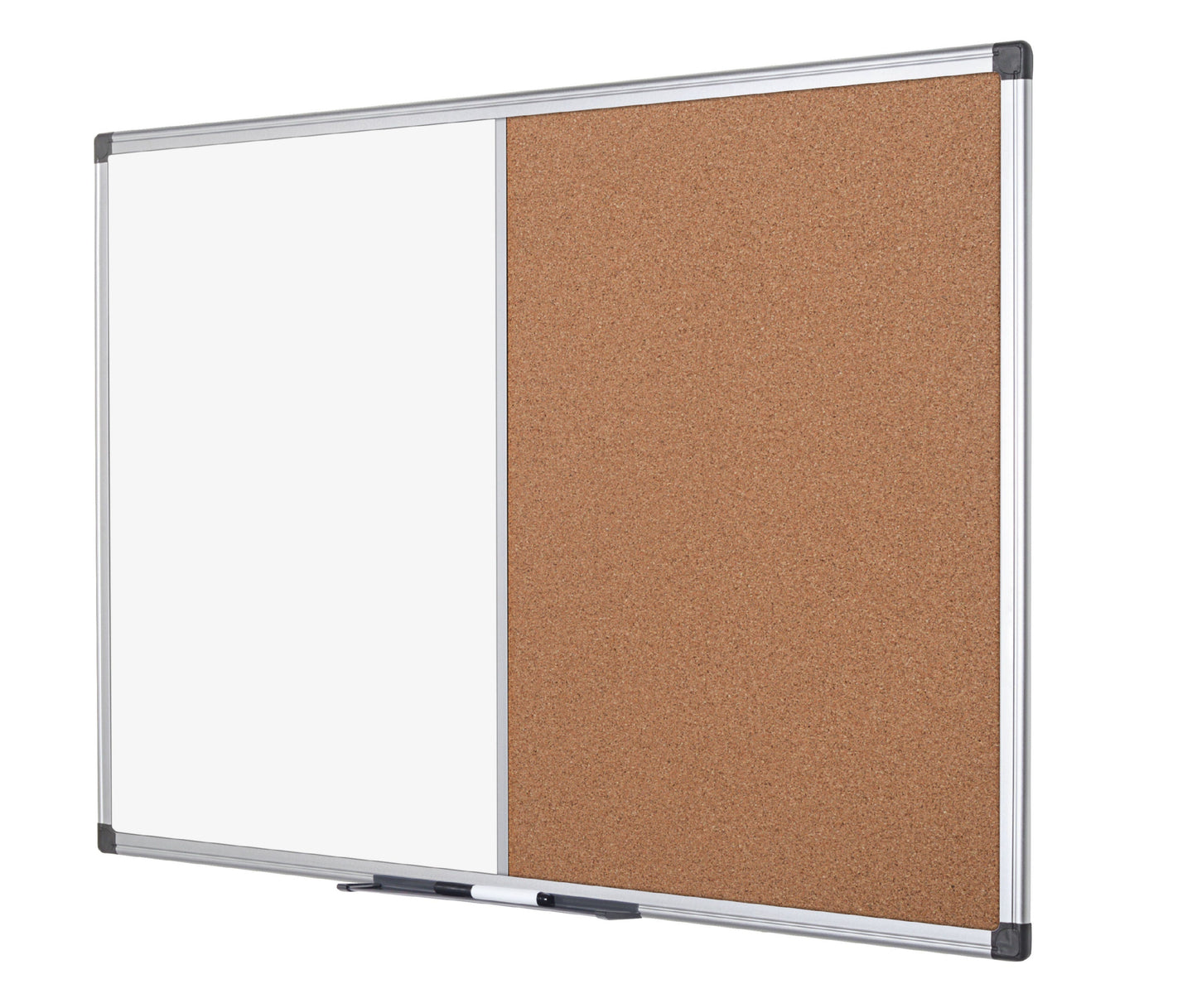 Bi-Office Maya Combination Board Cork/Magnetic Whiteboard Aluminium Frame 900x600mm - XA0303170